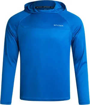 Spyder Mens Rash Guard Long Sleeve Sun Hoodie Shirt - UPF 50  UV Protection Quick Dry Moisture Wicking Fishing & Swim Shirt
