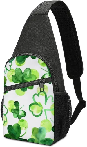 St Patrick Clover Green Unisex Chest Bag, Travel, Running, Hiking Sports Bag