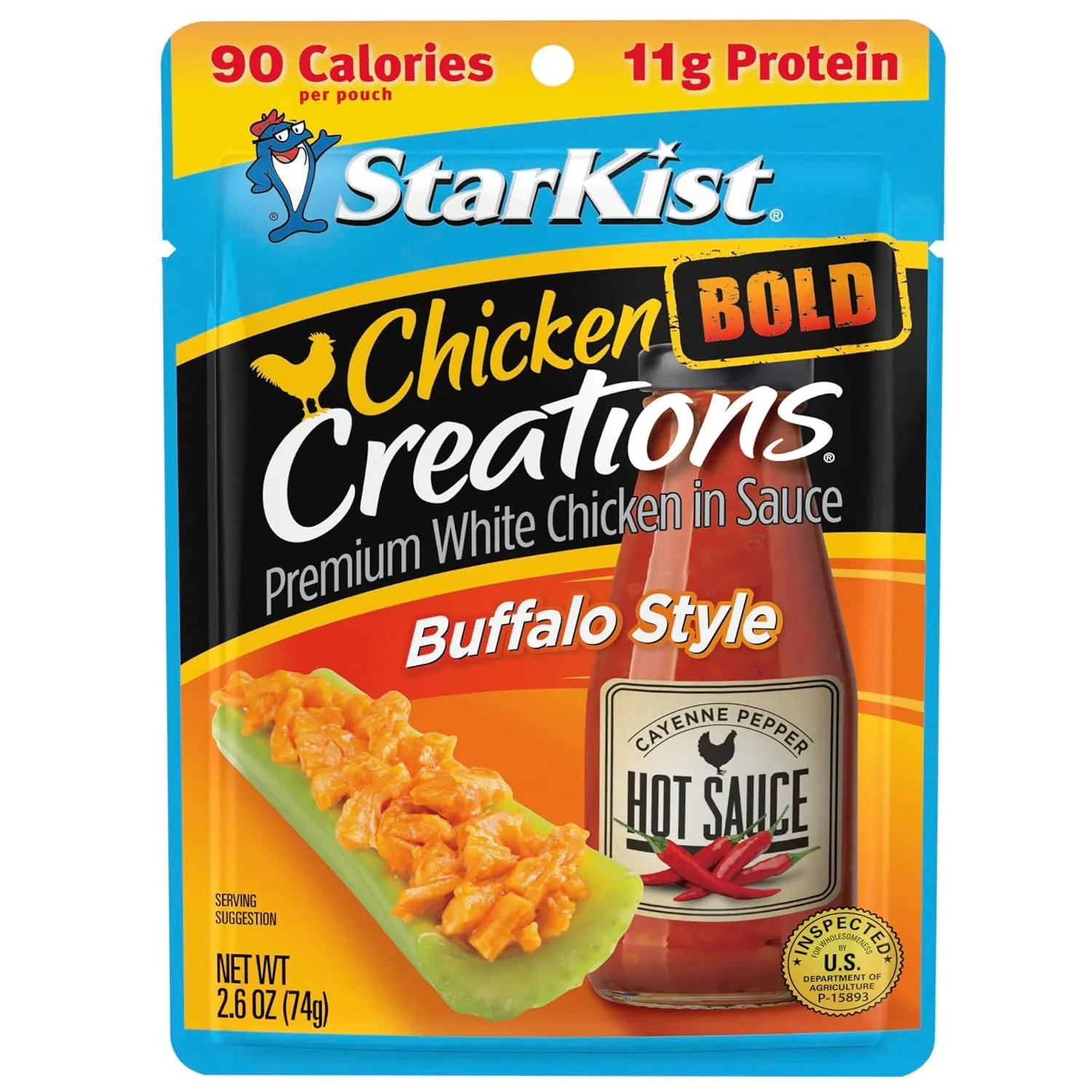 StarKist Chicken Creations BOLD Buffalo Style, 2.6 oz Pouch (Pack of 12)
