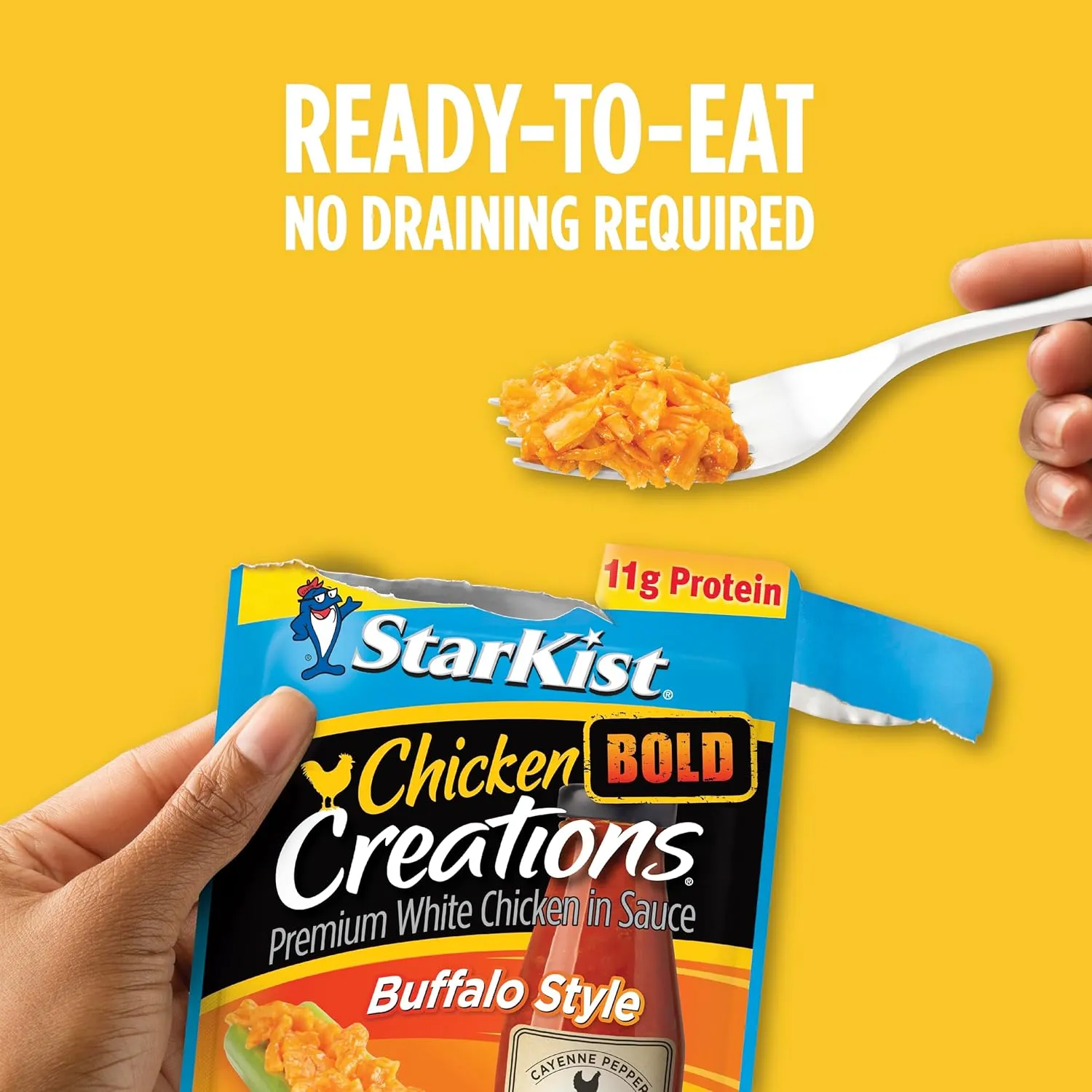StarKist Chicken Creations BOLD Buffalo Style, 2.6 oz Pouch (Pack of 12)