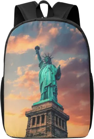 Statue Of Libertys Backpack, 17 Inch Travel Business Laptop Backpack For Women Men