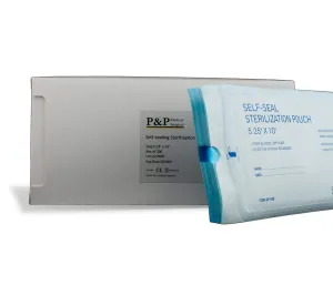 Sterilization Pouches 5.25”x10” Self-Sealing Autoclave Bags with Indicators for Professional Surgical Instrument Cleaning by P&P Medical Surgical (2000)
