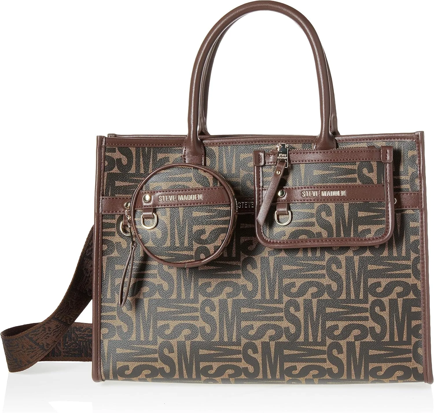 Steve Madden Tile Multi Pouch Tote, Honey