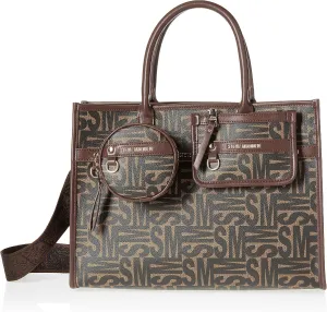 Steve Madden Tile Multi Pouch Tote, Honey