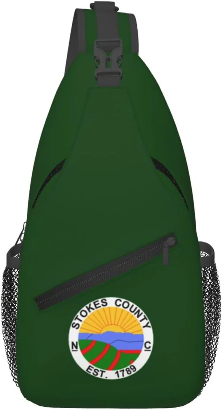 Stokes County Nc Seal Crossbody Bags For Women Men Chest Backpack Gym Shoulder Bag Travel Outdoor Sports Casual Crossbody Bags
