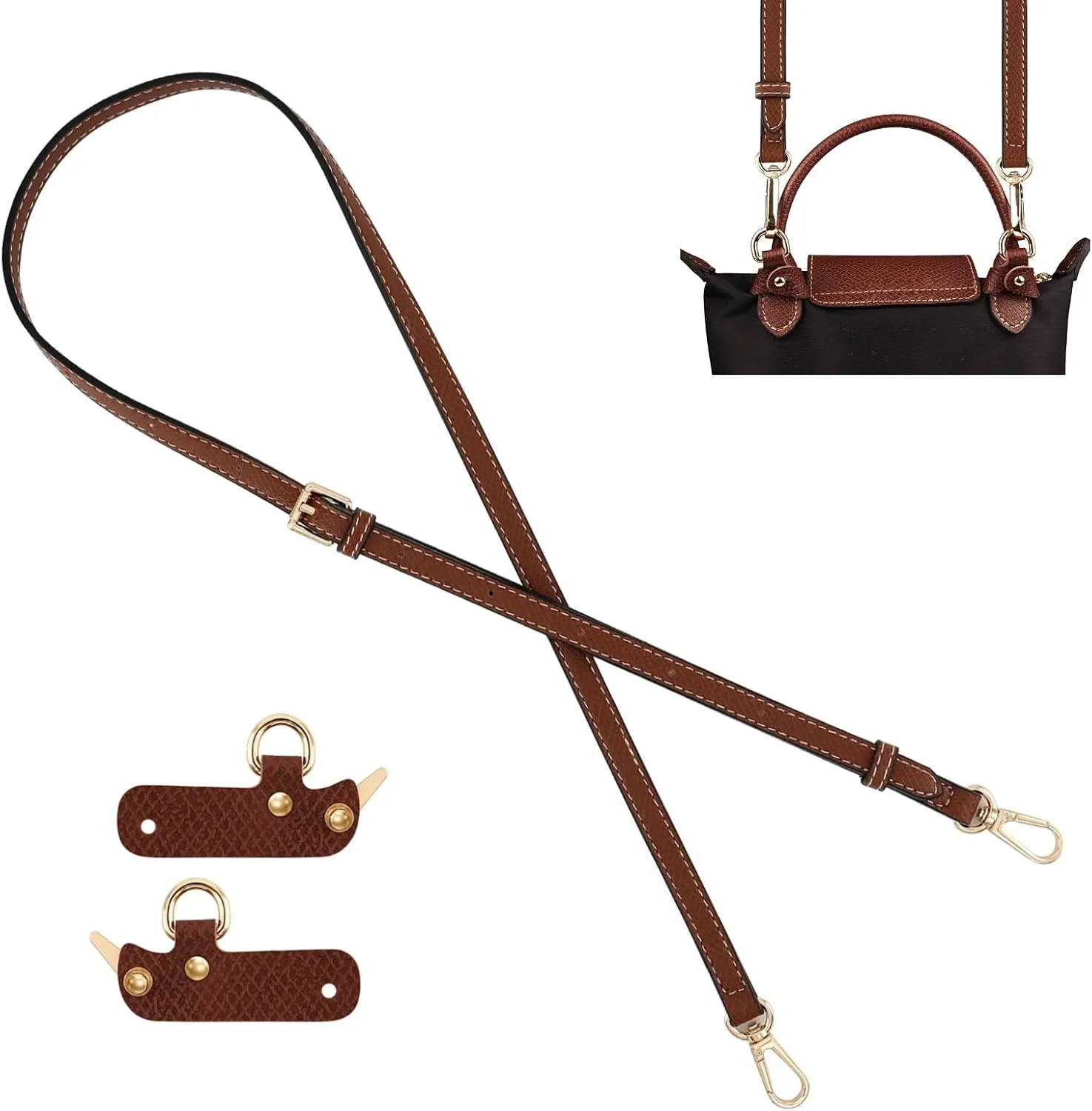 Strap Kit For Longchamp Mini Bag, Crossbody Strap, Handbag Replacement For Le Pliage Small Pouch, Shoulder Strap
