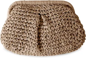 Straw Clutch Purses for Women - Boho Chic Crossbody Bag - Summer Beach Handwoven Shoulder Purse