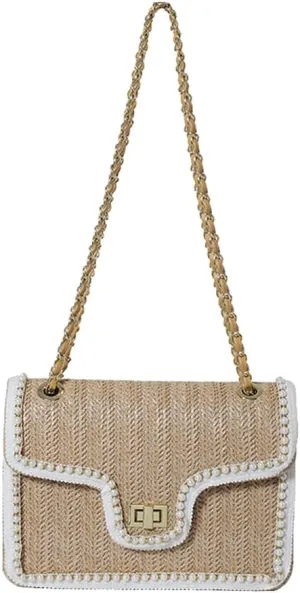 Straw Crossbody Bags for Women Summer Shoulder Satchel Purses Beach Clutch Handbags for Vacation