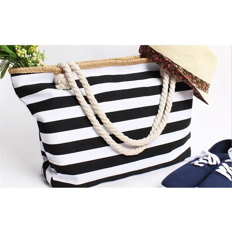 Striped Beach Tote