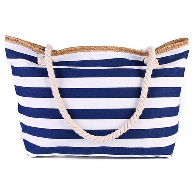 Striped Beach Tote