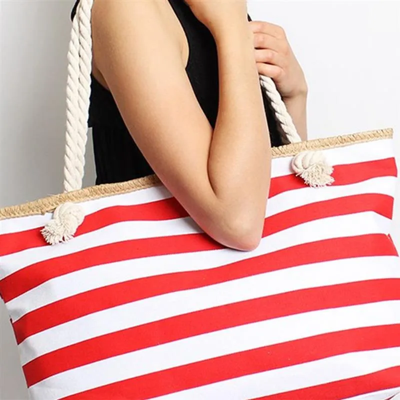 Striped Beach Tote