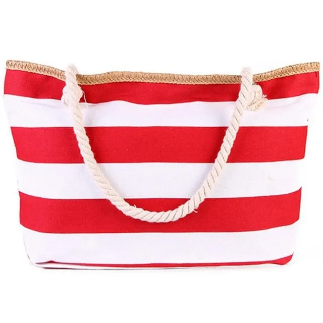 Striped Beach Tote