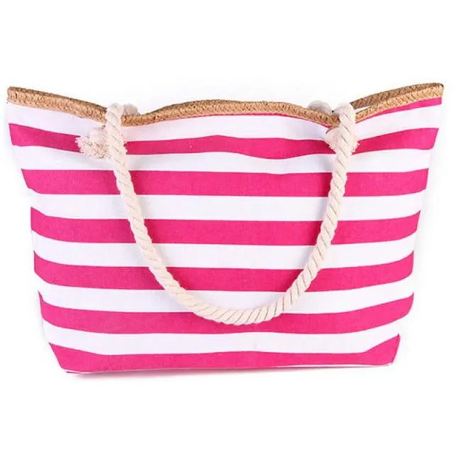 Striped Beach Tote