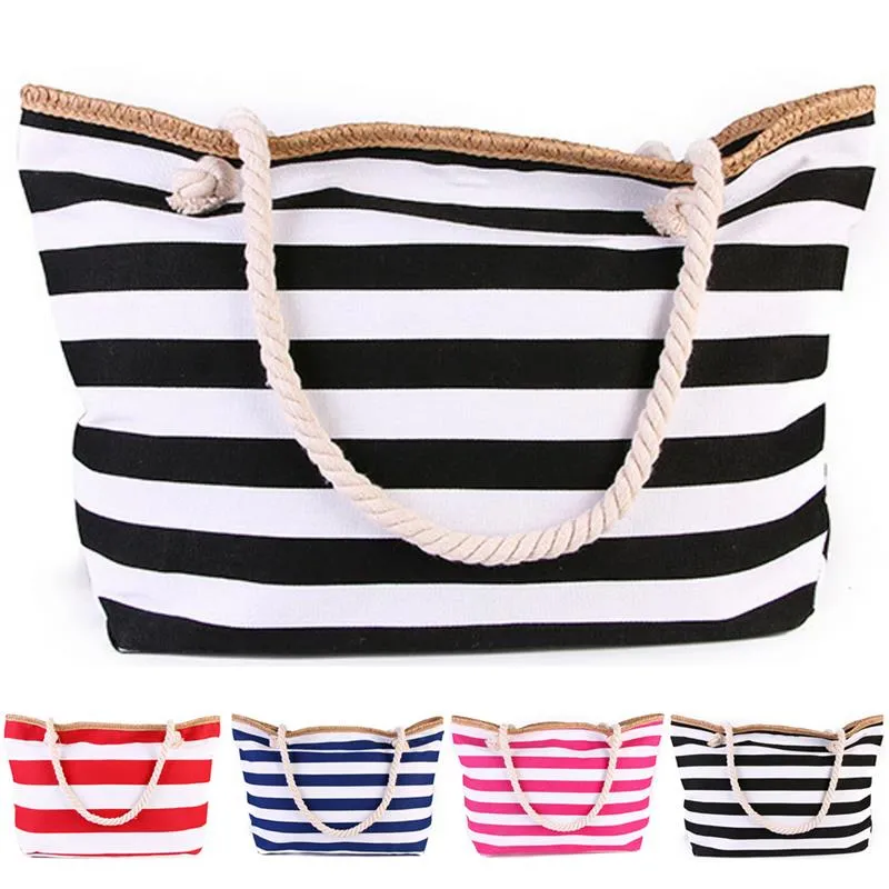 Striped Beach Tote