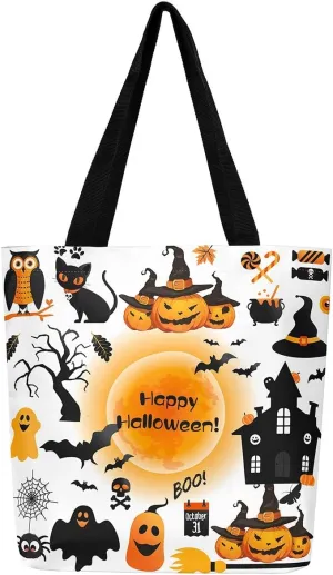 Sugar Skull Canvas Tote Bag for Women,Boho Floral Gym Bag Gothic Bone Goth Halloween Skeleton Bags