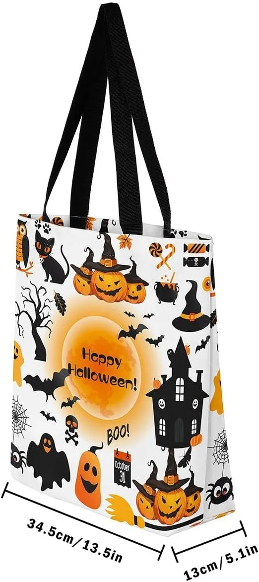 Sugar Skull Canvas Tote Bag for Women,Boho Floral Gym Bag Gothic Bone Goth Halloween Skeleton Bags