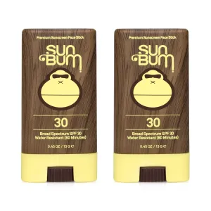 Sun Bum Sun Bum Original Spf 30 Sunscreen Face Stick Vegan and Reef Friendly (octinoxate & Oxybenzone Free) Broad Spectrum Moisturizing Roll-on Uva/uvb Sunscreen With Vitamin E 2 Pack