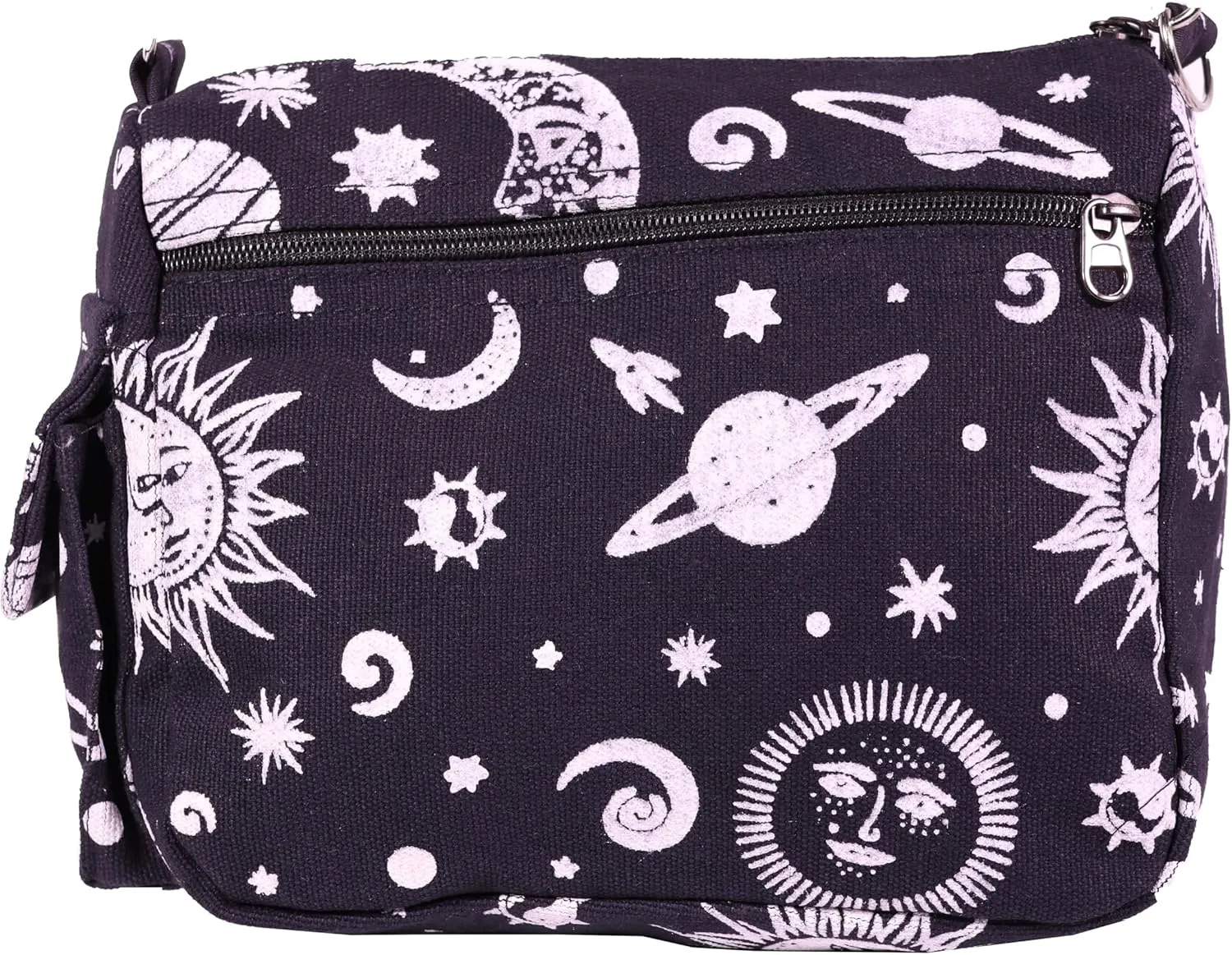 Sun Moon Planets and Stars Hippie Crossbody Shoulder Bag