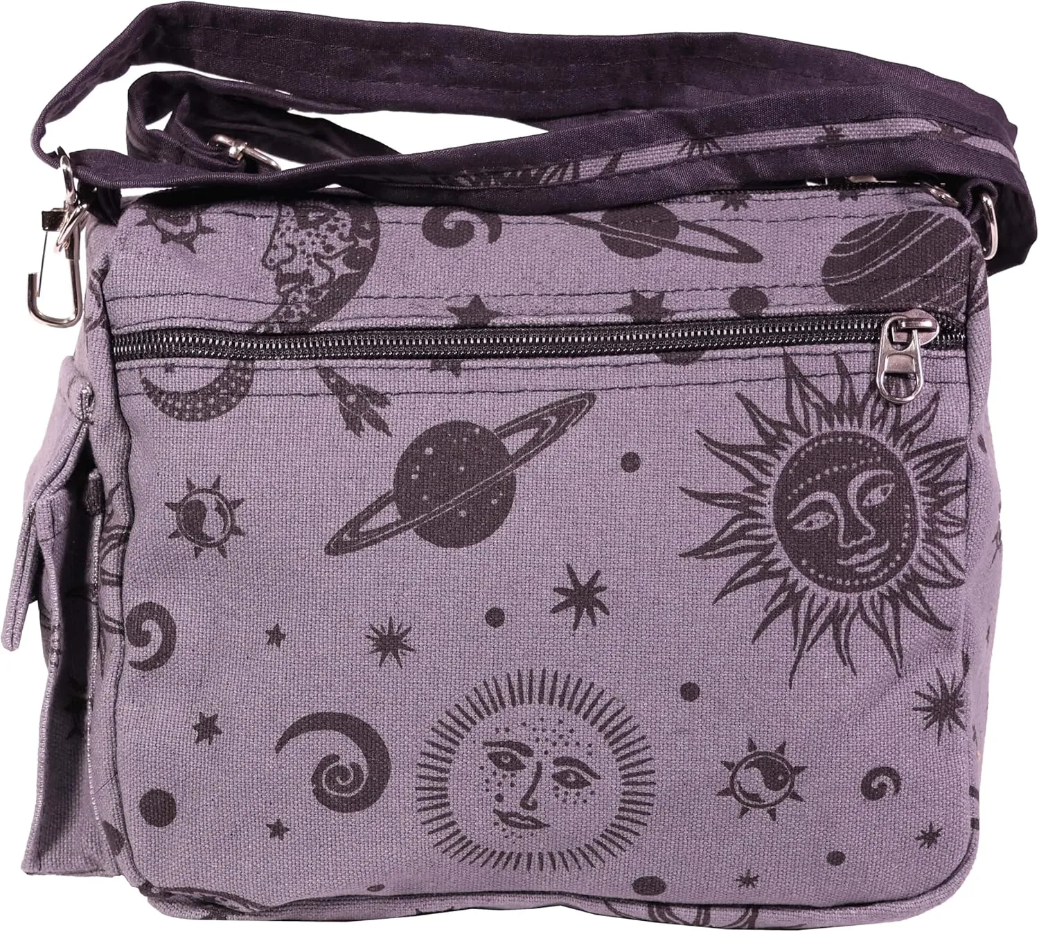 Sun Moon Planets and Stars Hippie Crossbody Shoulder Bag