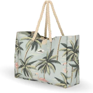 SUN NINJA XL Canvas Beach Tote Bag - Water-Resistant with Pockets - Large Pool Summer Tote, Cute Travel Beach Bag