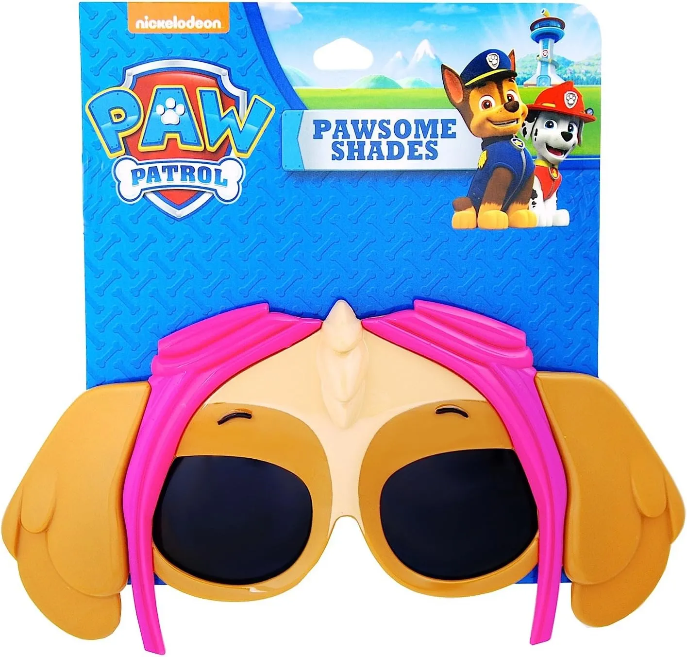 Sun-Staches Paw Patrol Child Sunglasses | Chase, Skye, Rubble, Zuma or Rocky Costume Accessory | One Size Fits Most Kids