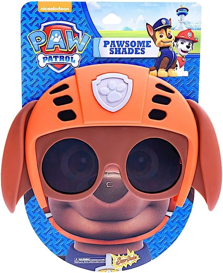 Sun-Staches Paw Patrol Child Sunglasses | Chase, Skye, Rubble, Zuma or Rocky Costume Accessory | One Size Fits Most Kids
