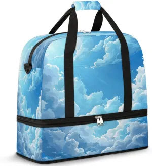 Sunlit Skies Travel Duffel Bag, Travel Essentials, Gym Bag for Women, Weekender Overnight Bag With Shoes Compartment, Carry On Bags for Airplanes