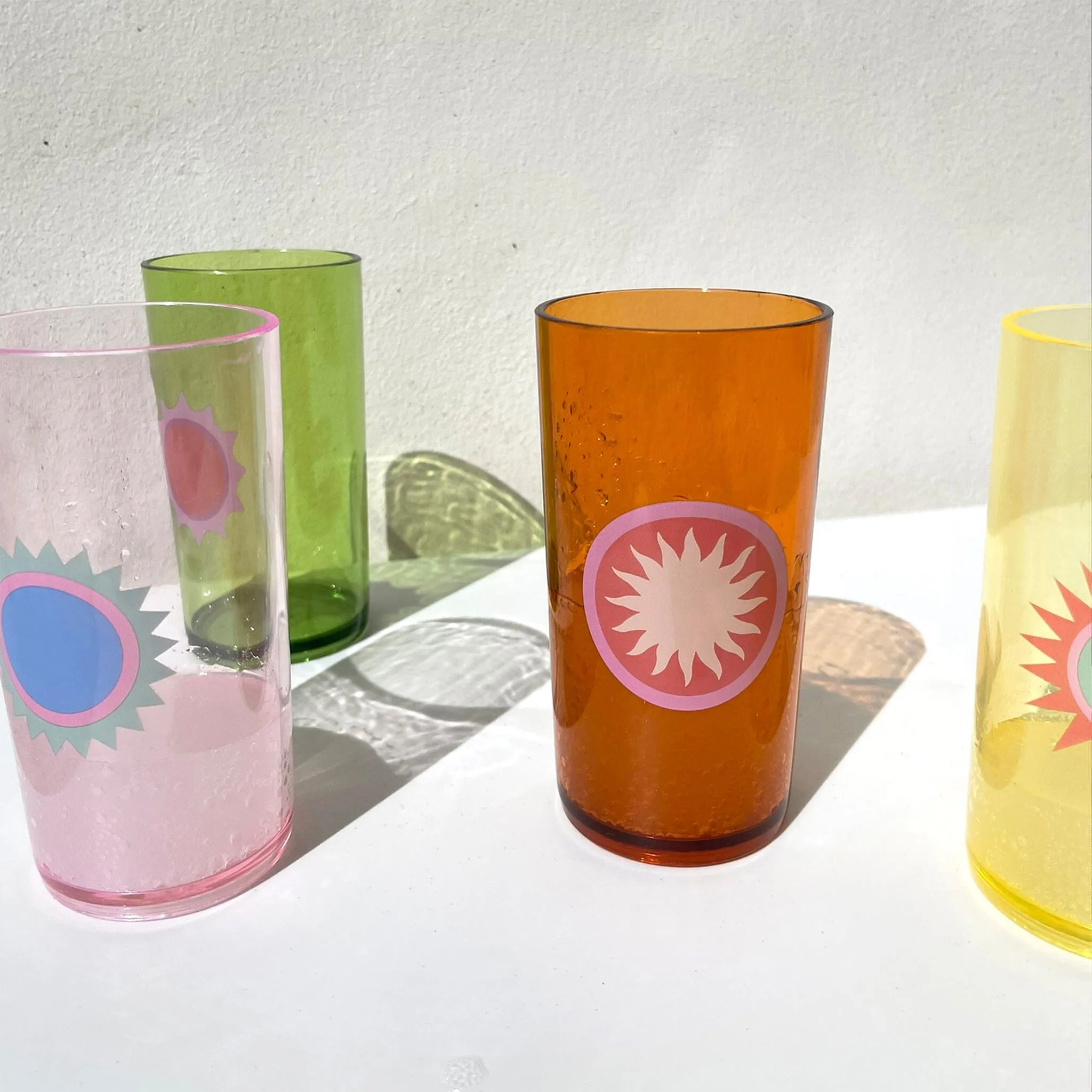 Sunnylife - Poolside Tall Tumbler - Rio Sun Multi - Set of 4