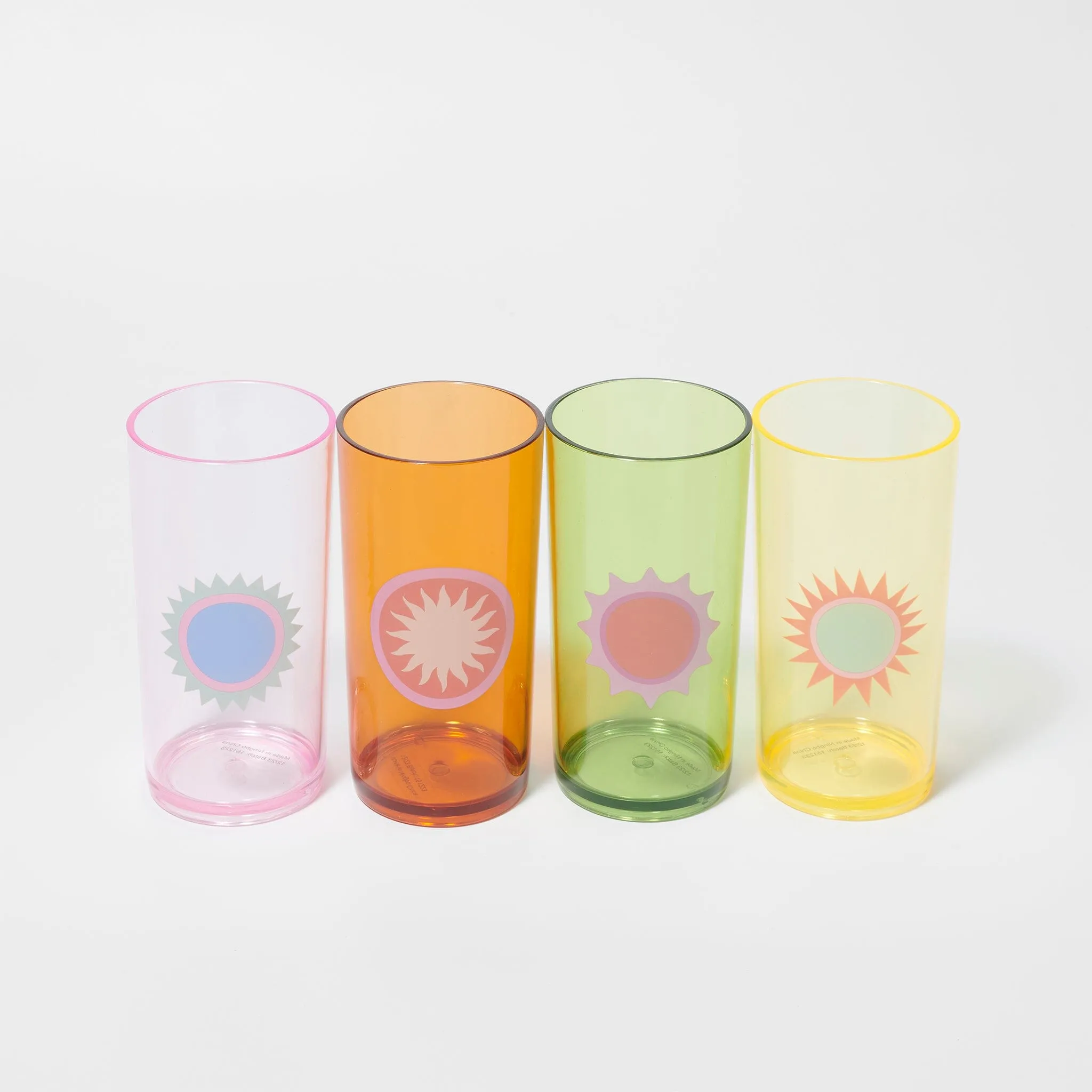 Sunnylife - Poolside Tall Tumbler - Rio Sun Multi - Set of 4