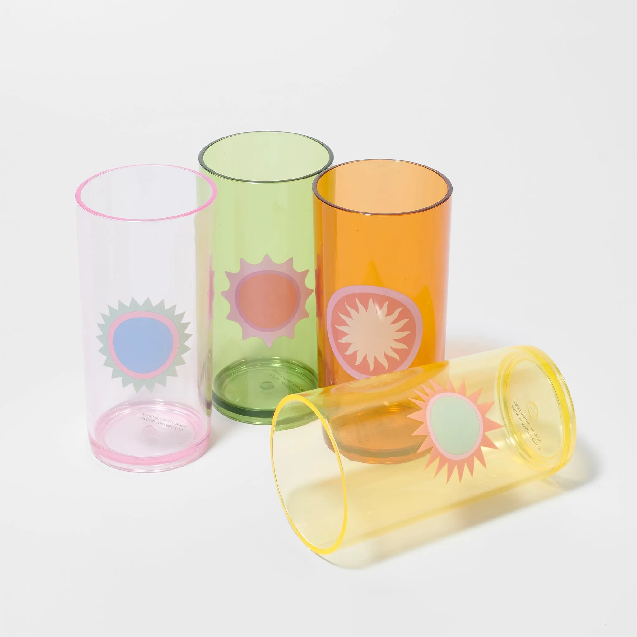 Sunnylife - Poolside Tall Tumbler - Rio Sun Multi - Set of 4