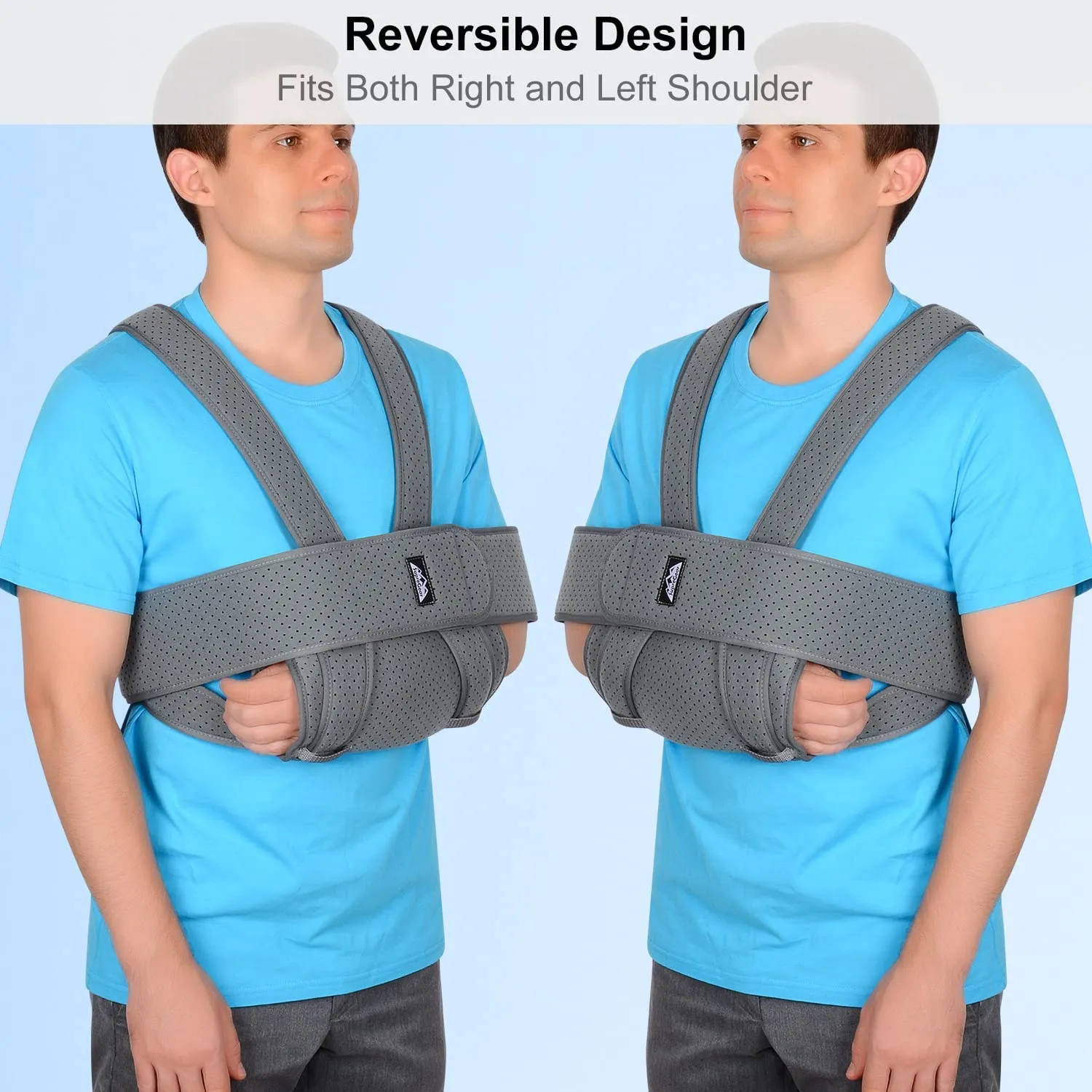 supregear Arm Sling Shoulder Immobilizer, Adjustable Lightweight Medical Comfortable Shoulder Support Breathable Rotator Cuff Brace for Broken Fractured Bones Dislocation, Can Be Used Day or Night