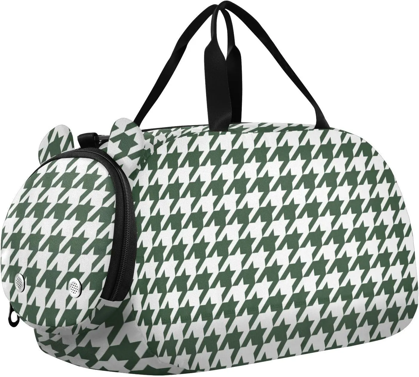 susiyo Small Duffle Bag Green and White Goose Foot Kids Duffle Bag for Boys Girls Dance Bag Gym Bag