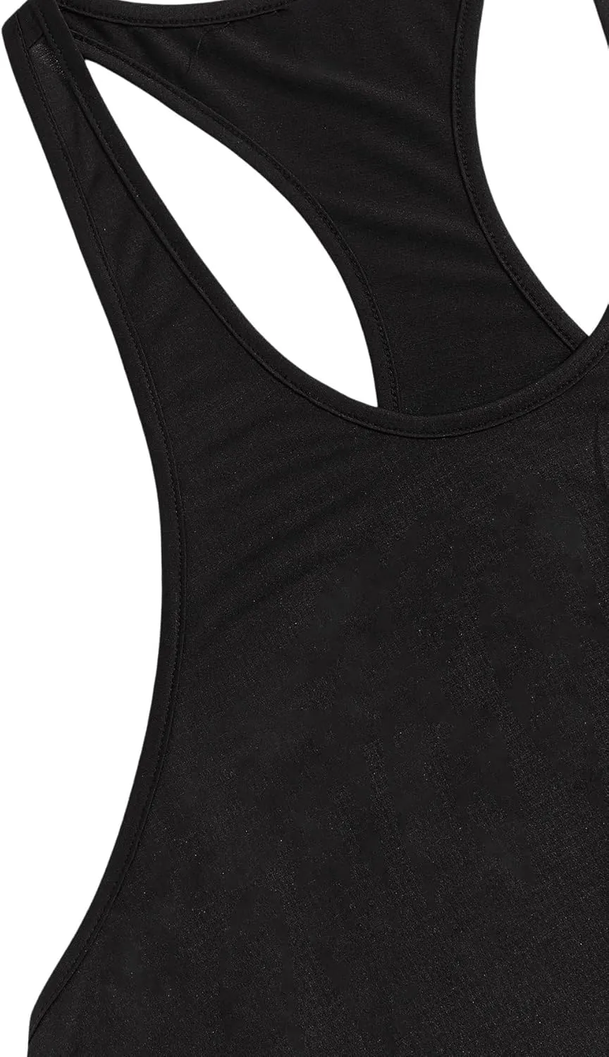 SweatyRocks Women's Workout Yoga Tops Sheer Mesh Gym Exercise Shirts Flowy Tank Top