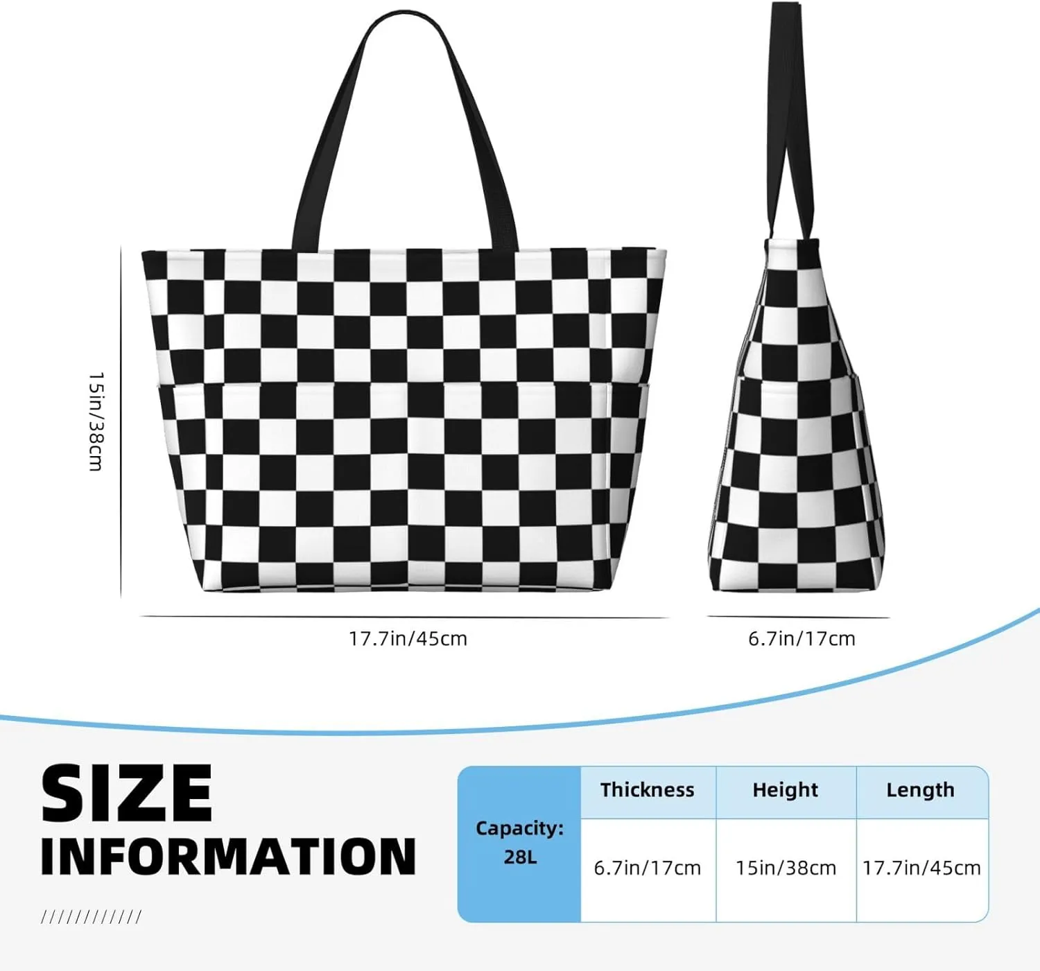SWEET TANG Beach Bags for Women Large Waterproof Beach Tote Bag Zipper Swim Pool Bag