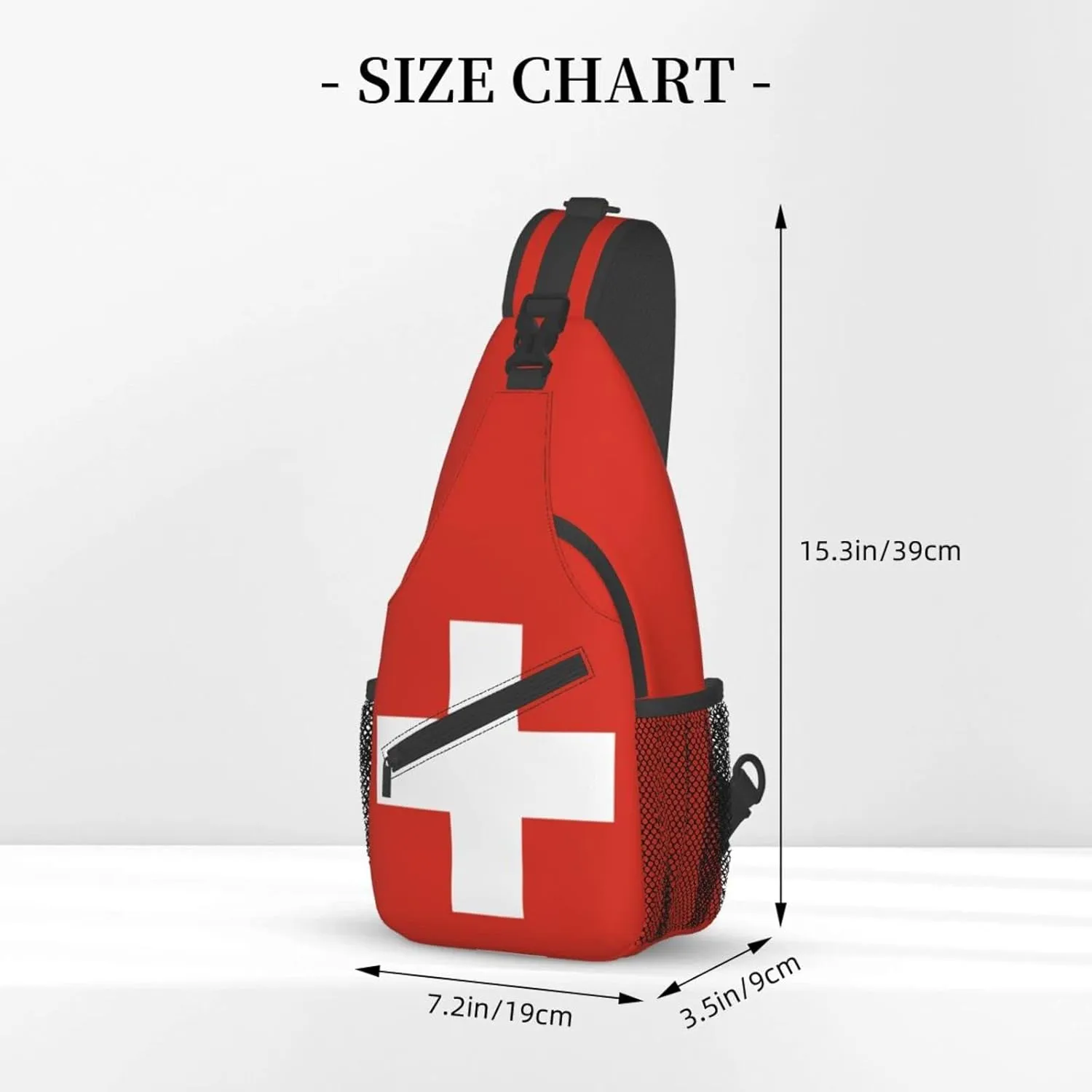Swiss Flag Outdoor Cross-body Shoulder Bag, Unisex Backpack For Women Men Young Hiking Travel