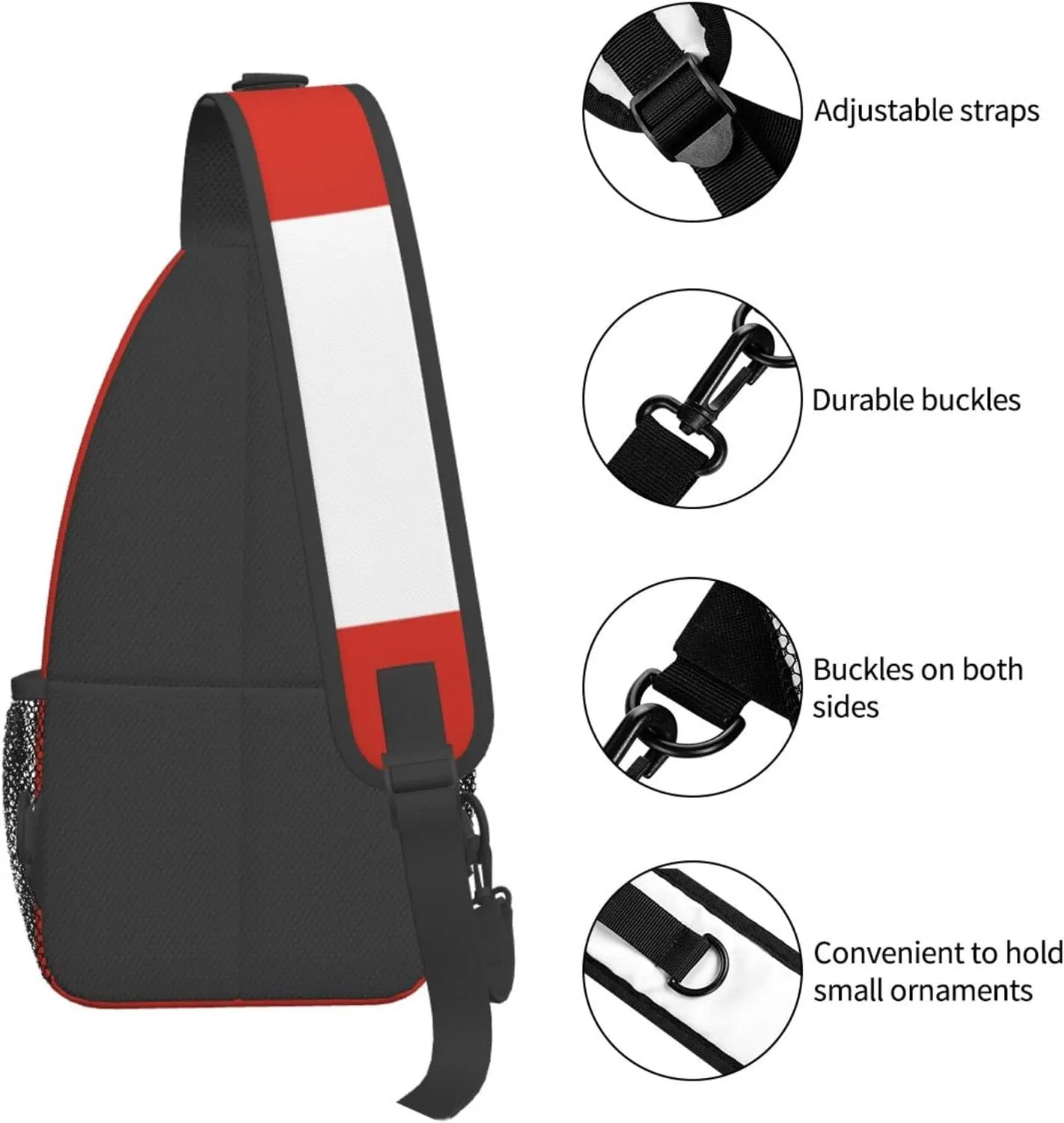 Swiss Flag Outdoor Cross-body Shoulder Bag, Unisex Backpack For Women Men Young Hiking Travel