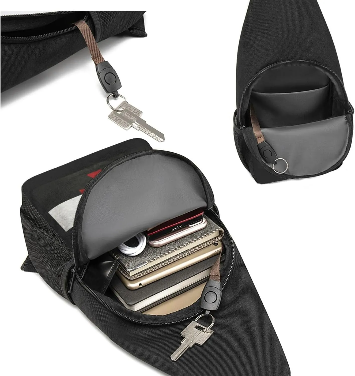 Symbol of the Knights Templar，Fashion One-Shoulder Bag，Anti-Theft Crossbody Shoulder Chest Bag