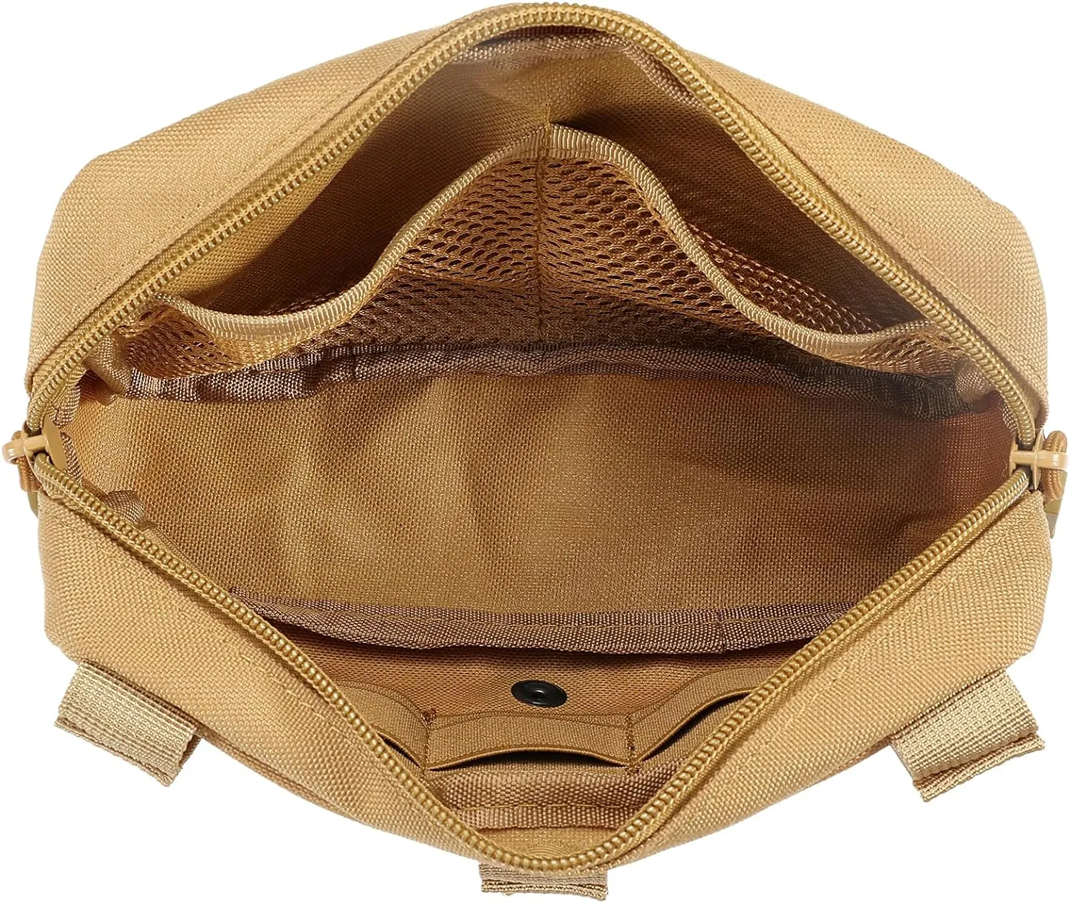 Tactical Molle Admin Pouch Utility Laser Cut EDC Tool Pouch Bag Horizontal Modular Pouches Include US Flag Patch and Keychain