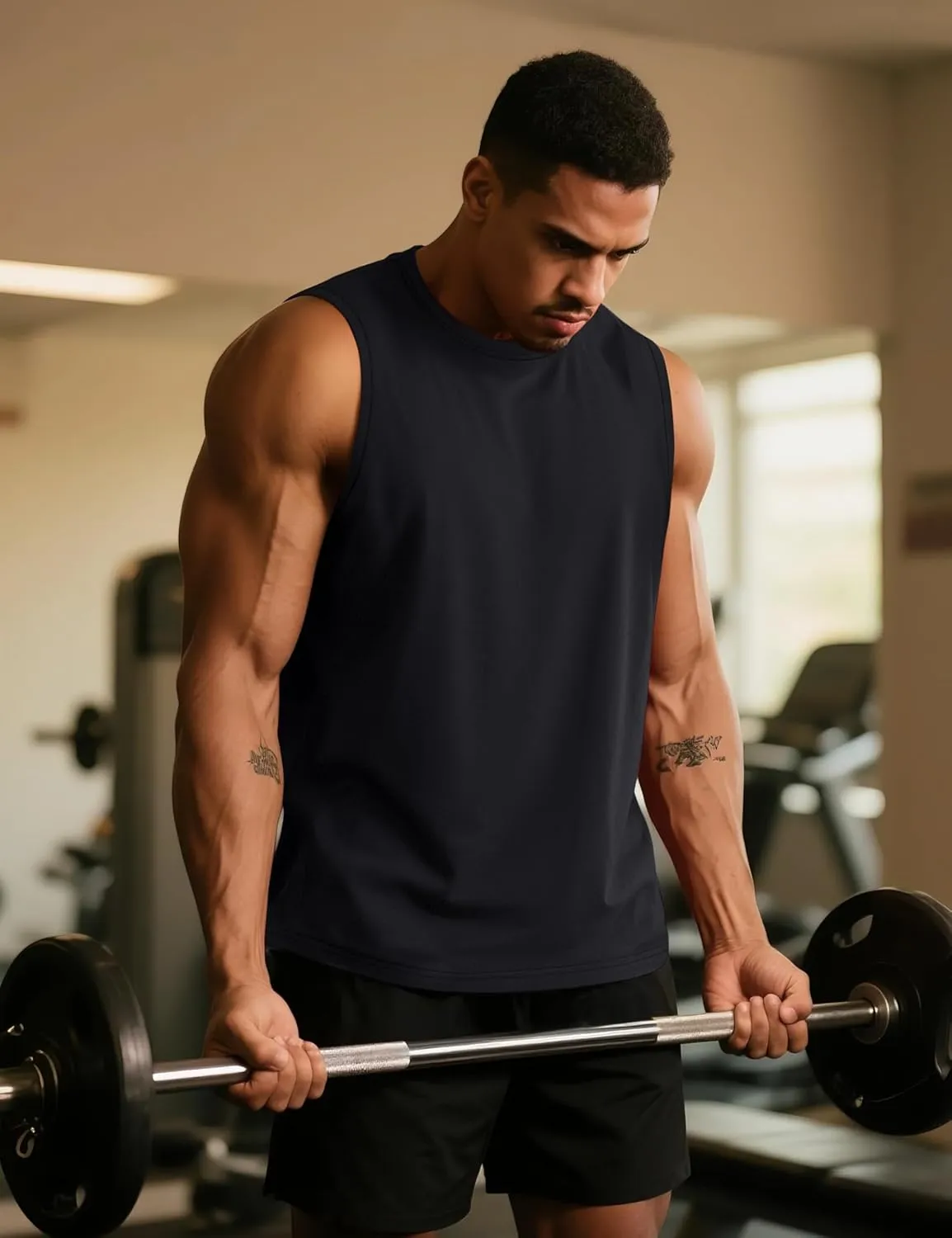 TACVASEN Tank Top for Men Moisture Wicking Cotton Sleeveless Shirts Muscle Gym Workout Causal Summer Tank Tops