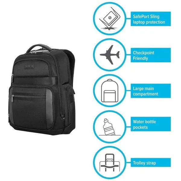 Targus Mobile Elite TBB617GL Carrying Case (Backpack) for 15" to 16" Notebook - Black - TAA Compliant