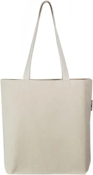 TBF 12 Pack Sturdy 100% Organic Canvas Tote Bags with Bottom Gusset - Organic Reusable Grocery Shopping Bags