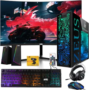 TechMagnet Gaming Desktop PC, Intel i7 6th Gen, Zeus Pro 6, GT 1030, 16GB RAM ARGB, 512GB SSD   2TB HDD, 24 Inch Monitor, Wi-Fi | Bluetooth Adapter, Webcam, RGB Kit, Windows 11 Pro (Renewed)
