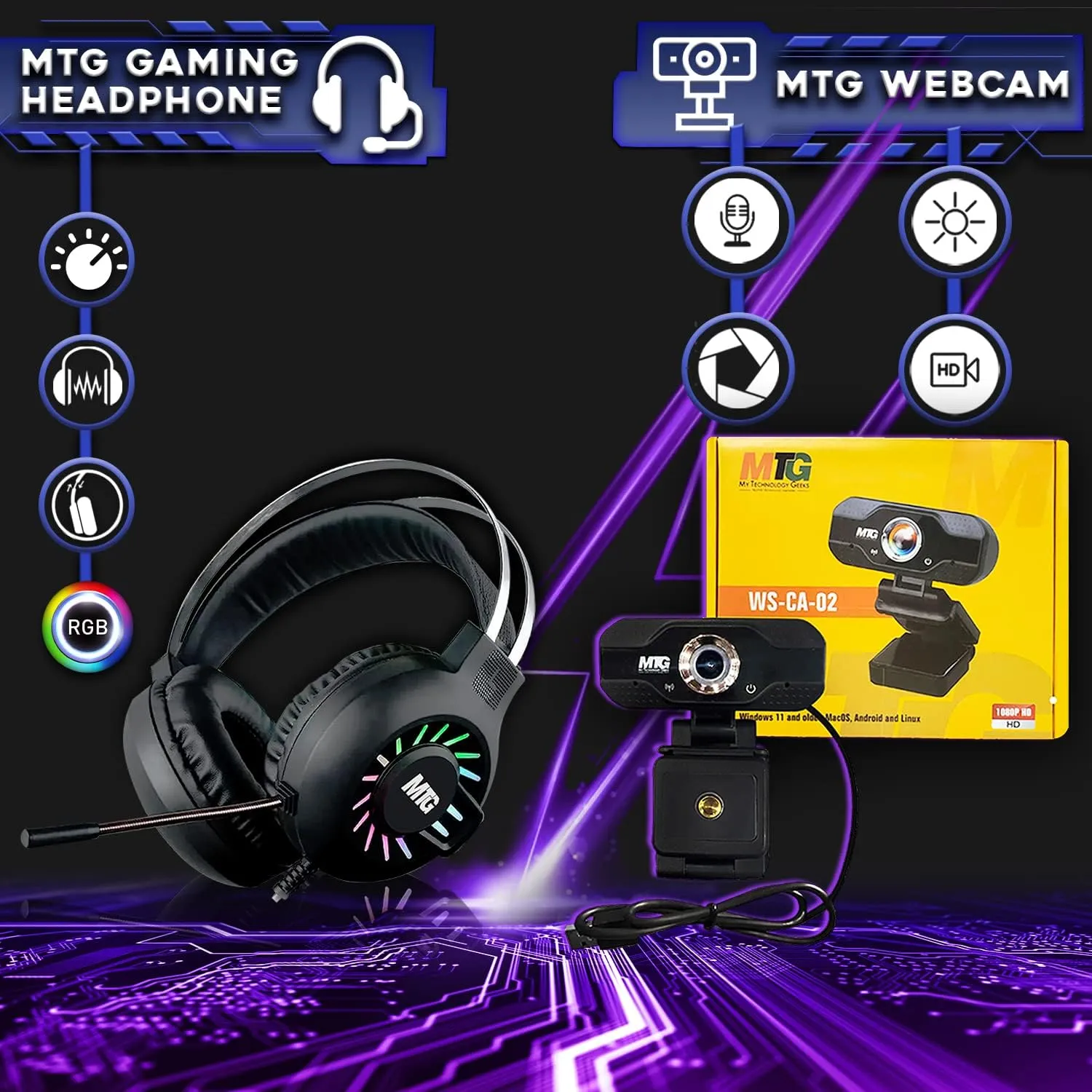 TechMagnet Gaming Desktop PC, Intel i7 6th Gen, Zeus Pro 6, GT 1030, 16GB RAM ARGB, 512GB SSD   2TB HDD, 24 Inch Monitor, Wi-Fi | Bluetooth Adapter, Webcam, RGB Kit, Windows 11 Pro (Renewed)
