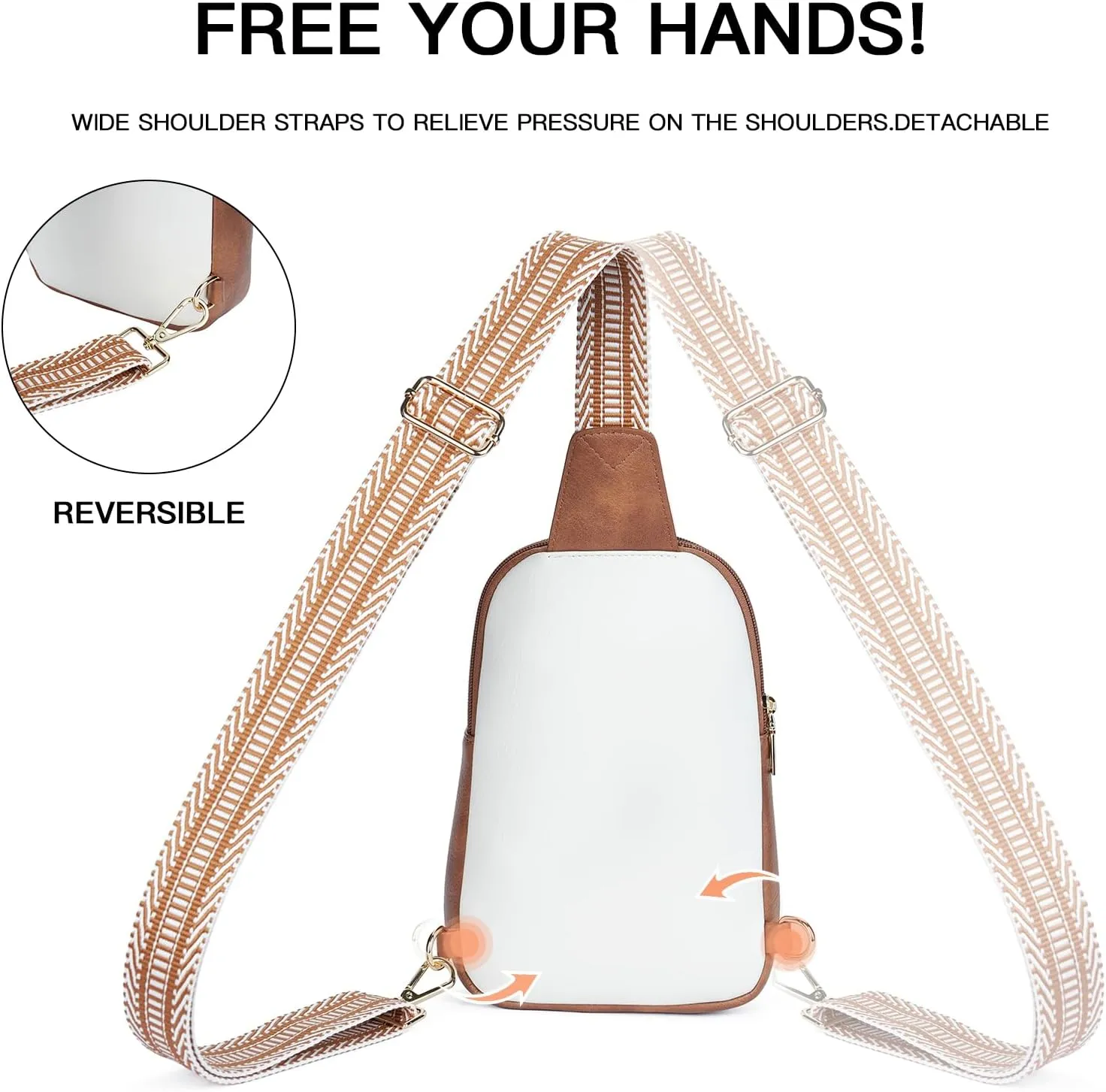 Telena Large Sling Bag Crossbody Bags for Women Fanny Packs Cross Body with Adjustable Strap