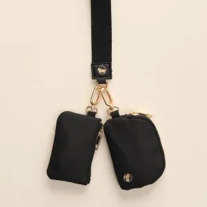 The Darling Effect - Dynamic Duo Pouch Wristlet, Black
