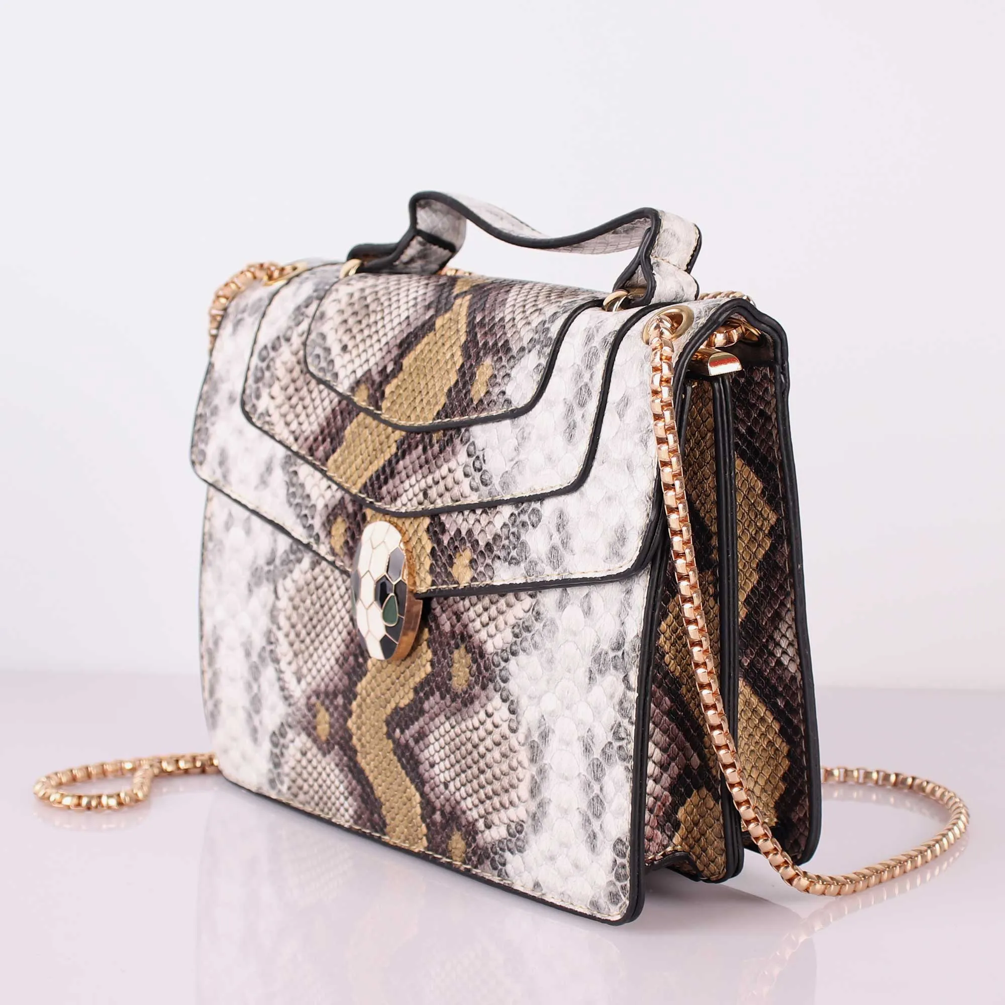 The Exotic Print Sling Bag in Shades of Yellow