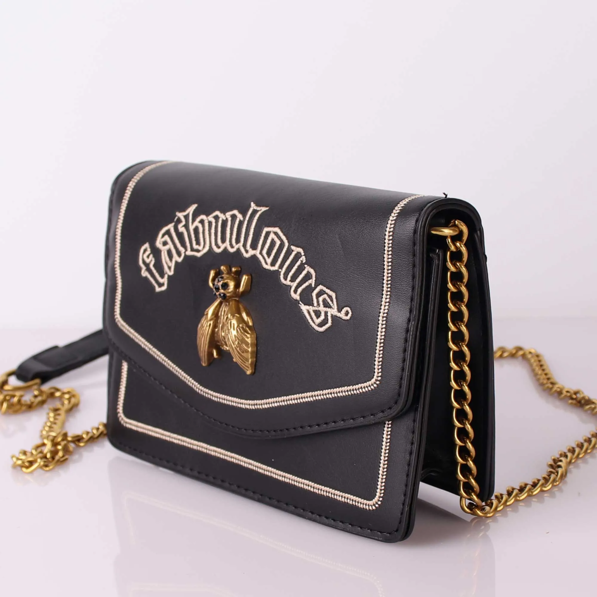 The Fabulous Queen Bee Black Sling Bag