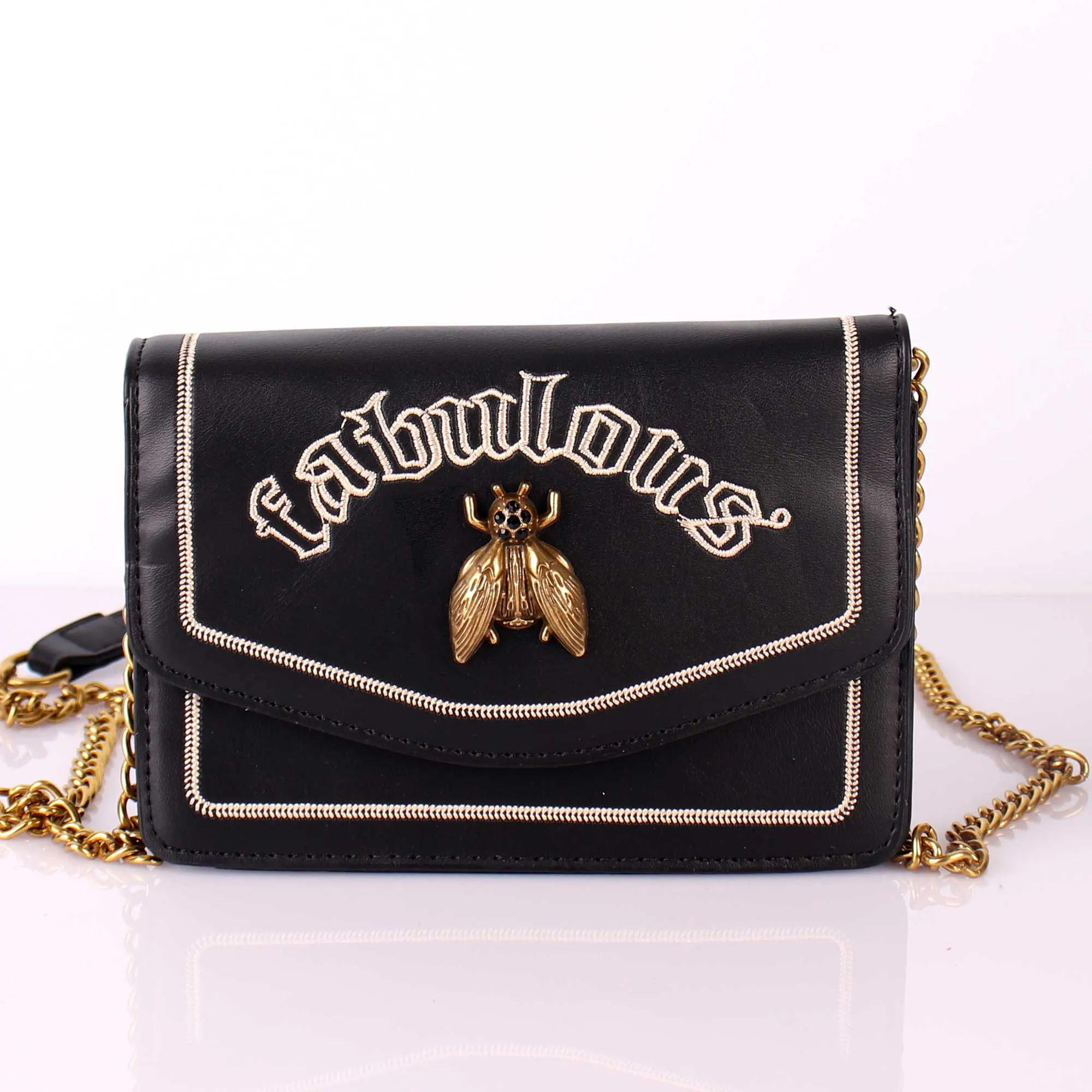 The Fabulous Queen Bee Black Sling Bag