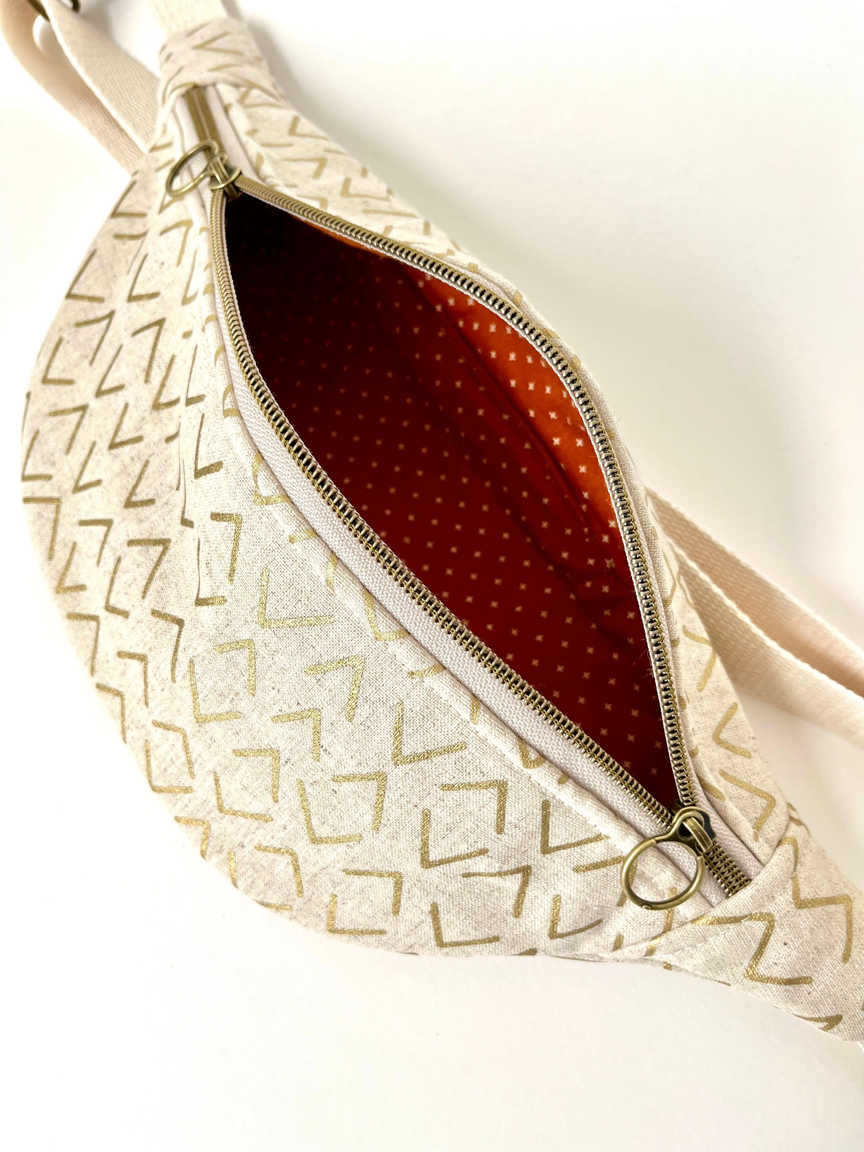 The Sling Bag | Gold Geometric