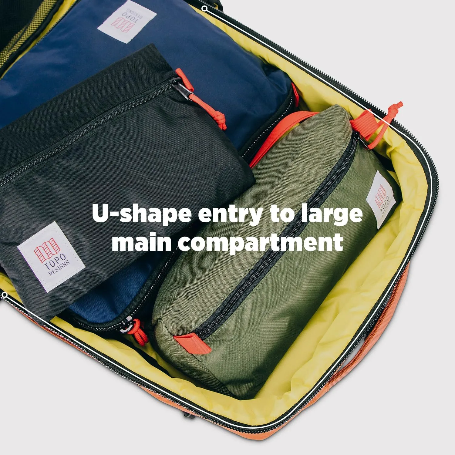 Topo Designs Global Travel Bag 30L, Navy/Sahara